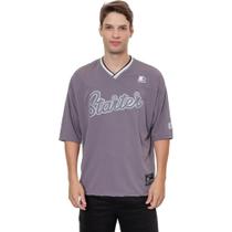 Camiseta Starter Oversize Masculina Cinza Streetwear