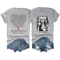 Camiseta Ste.Vie Ni.cks Dont Be A Lady Be A Legend, cinza