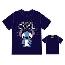 Camiseta Stitch Azul Infantil 100% Algodão Oficial Disney - Clube Comix