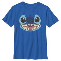 Camiseta stitch face mosaic blue g