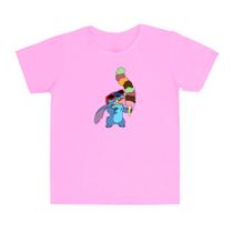 Camiseta Stitch sorvete camisa unissex adulto e infantil envio imediato
