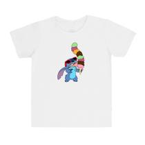 Camiseta Stitch sorvete camisa unissex adulto e infantil envio imediato