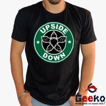 Camiseta Stranger Things 100% Algodão Upside Down Geeko