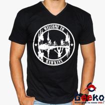 Camiseta Stranger Things 100% Algodão- Welcome to Hawkins Geeko Camiseta Stranger Things 100% Algodão- Welcome to Hawkins Geeko