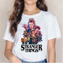 Camiseta Stranger Things Blusa Unissex Eleven, Mike,