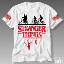 Camiseta Stranger Things Eleven Unissex Feminina Masculina Branca Manga Curta Camiseta Stranger Things Eleven Unissex Feminina Masculina Branca Manga Curta