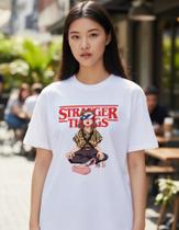 Camiseta Stranger Things Unissex 100 Algodão