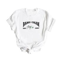 Camiseta Stray Kids K-Pop - Streetwear Coreano com Design de Membros (Bang Chan, Changbin, Lee Know)