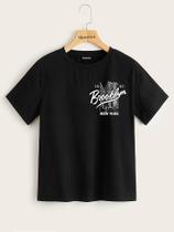 Camiseta Street Wear Preta Estampa broklin 100% Algodão Linha Premium Camiseta Street Wear Preta Estampa broklin 100% Algodão Linha Premium