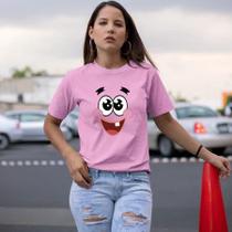 Camiseta Streetwear 100% Algodão Lisa Básica Estampada Bob Esponja e Patrick