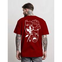 Camiseta StreetWear 100 % Algodão Mascaras Obstrata Flor Lançamento Envio Imediato