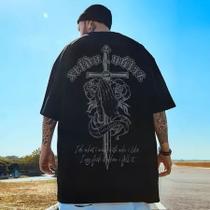 Camiseta Streetwear Camisa com Estilo Oversized Qualidade Algodão Camiseta Streetwear Camisa com Estilo Oversized Qualidade Algodão