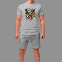 Camiseta Streetwear Casual Confortável Gola Redonda