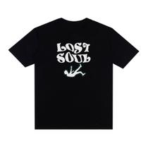 Camiseta Streetwear Estampada Lost Soul 100% Algodão Camisa Oversized Fio 30.1 Unissex