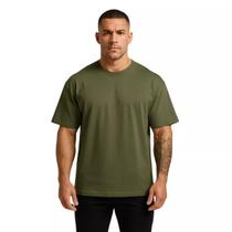 Camiseta Streetwear Oversized Lisa Masculina Solta, Leve e Moderna - Verde