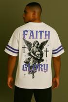 Camiseta Streetwear Oversized Masculina faith glory