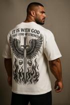 Camiseta Streetwear Oversized Masculina it is with god