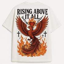 Camiseta Streetwear Oversized Masculina Rising Above It All