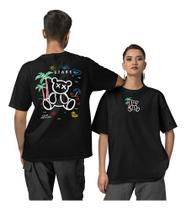 Camiseta Streetwear Unissex Algodão Urso Beach