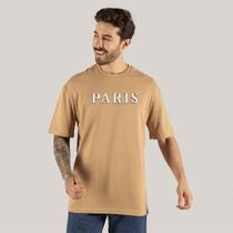 Camiseta StreetWear Varias Cores Blusão Oversize Estampado Paris Scrit