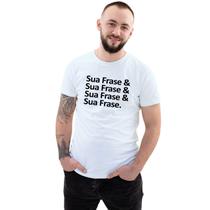 Camiseta Sua Frase Aqui Frase&amp Camisa Personalizada Blusa Adulto Algodão com Poliéster