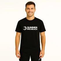 Camiseta Summer Pro Beach Preta - 100% Poliamida Anti Odor UV 50 C Camiseta Summer Pro Beach Preta - 100% Poliamida Anti Odor UV 50 C