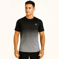 Camiseta Summer Pro Preta Cinza Treino Corrida - Anti Odor UV 50+