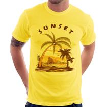 Camiseta Sunset Beach - Foca na Moda