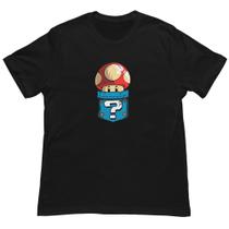 Camiseta Super 1 Up Blusa Gamer Geek Camisa Masculina Nerd Mushroom