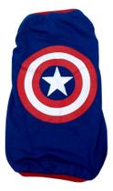 Camiseta Super Heróis Capitão América Azul Tamanho Eg