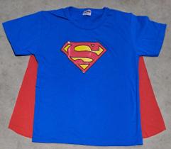 Camiseta super man infantil com capa