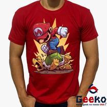 Camiseta Super Mario 100% Algodão Mario Bros Geeko