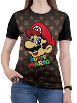 Camiseta Super Mario Bros Feminina Herois Nintendo Blusa Camiseta Super Mario Bros Feminina Herois Nintendo Blusa