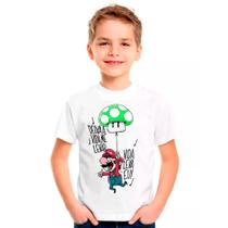 Camiseta SUPER MARIO BROS LUIGI Games Jogos Moda Infantil Roupa Criança 01
