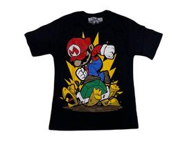 Camiseta Super Mario Bross Blusa Adulto Unissex Game Mr1292 Camiseta Super Mario Bross Blusa Adulto Unissex Game Mr1292