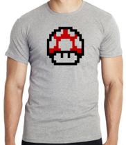 Camiseta Super Mario Mushroom Blusa criança infantil juvenil adulto camisa todos tamanhos