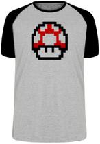 Camiseta Super Mario Mushroom Blusa Plus Size extra grande adulto ou infantil Camiseta Super Mario Mushroom Blusa Plus Size extra grande adulto ou infantil