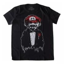 Camiseta Super Mario Sátira Poderoso Chefão Blusa Adulto Unissex Mb032 BM