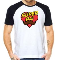 Camiseta super pai papai do ano pai heroi paizão camisa