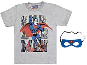 Camiseta Superman Super Homem Com Máscara Nº 4 Ao 10 Oficial