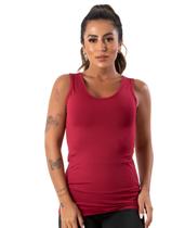 Camiseta Suplex Alça Grossa Feminina Básica Lisa