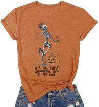 Camiseta SurbePo Halloween Pumpkin com estampa de outono 2GG Camiseta SurbePo Halloween Pumpkin com estampa de outono 2GG