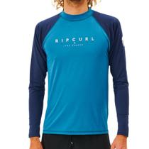 Camiseta Surf Rip Curl Manga Longa Schockwaves UV WT23 Blue