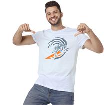 Camiseta Surf Stamp Style Camisa Personalizada Blusa Adulto Algodão com Poliéster
