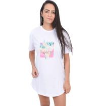 Camiseta Swag Vestido Algodão Dgn Amore Branca Rosa Camiseta Swag Vestido Algodão Dgn Amore Branca Rosa