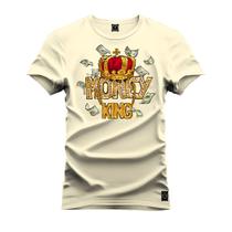 Camiseta T-Shirt 100% Algodão Estampada Durável Money King