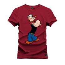 Camiseta T-Shirt 100% Algodão Estampada Durável Popey