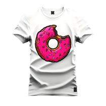 Camiseta T-Shirt 100% Algodão Estampada Durável Rosquinha Mordinha