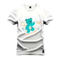 Camiseta T-Shirt 100% Algodão Estampada Durável Stret Rider Urso