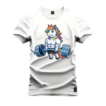 Camiseta T-Shirt 100% Algodão Estampada Durável Unicornio Maromba